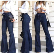 Hot Selling High Waist Denim Flared Jeans