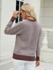 Ribbed Trim Sweater